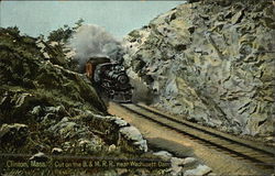 Cut on the B. & M.R.R. near Wachusett Dam Postcard