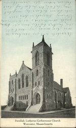 Swedish Lutheran Gethsemane Church Worcester, MA Postcard Postcard