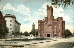 State Armory, Bancroft School and Women's Club Worcester, MA Postcard Postcard