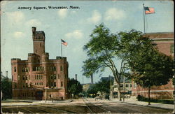 Armory Square Worcester, MA Postcard Postcard