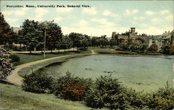 University Park Worcester, MA Postcard Postcard