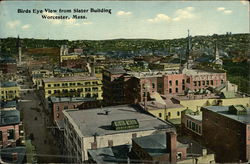 Bird's Eye View from Slater Building Postcard