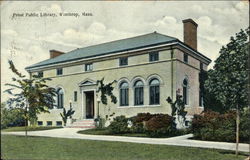 Frost Public Library Winthrop, MA Postcard Postcard