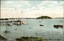 The Wharf, Onset Bay Massachusetts Postcard Postcard