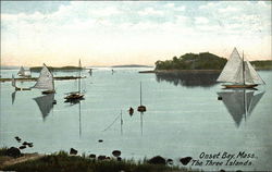 The Three Islands, Onset Bay Massachusetts Postcard Postcard