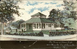 The House of Edison Light, 807 Main Street, Corner of Bacon Street Waltham, MA Postcard Postcard