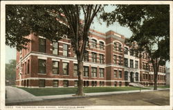 Technical High School Springfield, MA Postcard Postcard