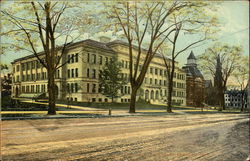 High School Springfield, MA Postcard Postcard