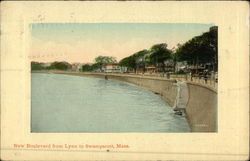 New Boulevard from Lynn to Swampscott, Mass Massachusetts Postcard Postcard