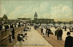 In Front of the Bath Houses Old Orchard Beach, ME Postcard Postcard