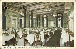 Hotel Washington - Restaurant Seattle, WA Postcard Postcard