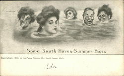 Some South Haven Summer Faces Michigan Postcard Postcard