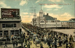 Boardwalk and Steel Pier Postcard