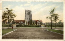 The Home of Canadian Club Whisky, St. Mary's Church, a Memorial to Mr. and Mrs. Hiram Walker Postcard