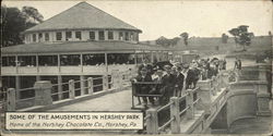 Some of the Amusements in Hershey Park, Home of the Hershey Chocolate Co. Postcard