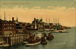 Harbour From West Saint John, NB Canada New Brunswick Postcard Postcard