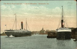 The River Front and S.S. City of Memphis Postcard