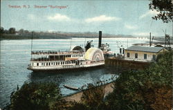 Steamer "Burlington" Trenton, NJ Postcard Postcard