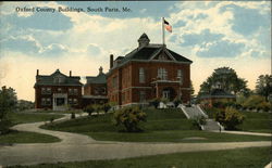 Oxford County Buildings South Paris, ME Postcard Postcard