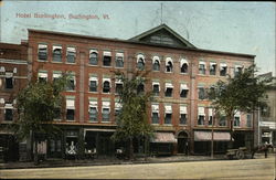 Hotel Burlington Vermont Postcard Postcard