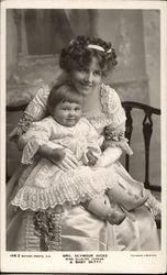 Mrs. Seymour Hicks (Ellaline Terriss) and Baby Betty Postcard