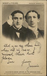 Weber & Fields Actors Postcard Postcard