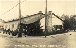 First Theatre in California, Monterey CA 1847 Postcard