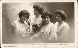 Decima, Bertha, Eva, and Jessie Moore Actresses Postcard Postcard