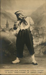 Edna Wallace Hopper as "Little Dutch" in song "Amsterdam" in "About Town" Postcard