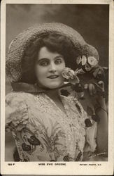 Miss Evie Greene Actresses Postcard Postcard