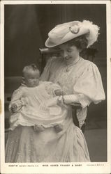 Miss Agnes Fraser & Baby Postcard