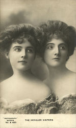 The Hengler Sisters Actresses Postcard Postcard