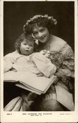 Mrs. Cavendish and Daughter Postcard