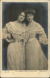 Edna and Jane May Actresses Postcard Postcard