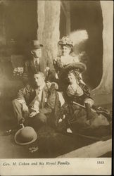 Geo. M. Cohan and His Royal Family Postcard