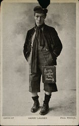 Harry Lauder Actors Postcard Postcard