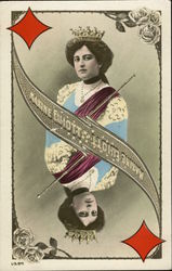 Maxine Elliott - Queen of Diamonds Postcard