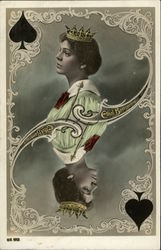 Ethel Barrymore - Queen of Spades Postcard