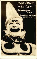 Frank Prevost La La International Clown Postcard