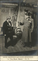 David Warfield and Louis Hendricks in "The Music Master" Act III Actors Postcard Postcard