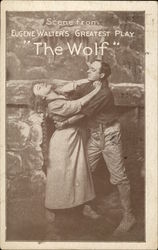 Scene from Eugene Walter's "The Wolf" Theatre Postcard Postcard