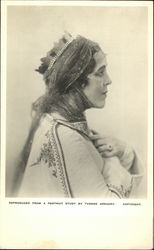 Reproduced from a portrait study by Yvonne Gregory. Theatre Postcard Postcard