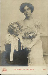 Mrs Gilbert and Annie Russel Actresses Postcard Postcard