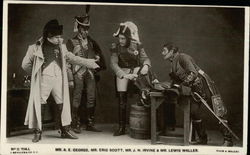 Mr. A.E. George, Mr. Eric Scott, Mr. J.H. Irvine & Mr. Lewis Waller Actors Postcard Postcard