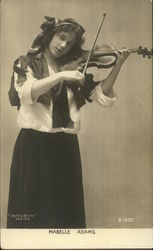 Mabelle Adams Playing Violin Postcard