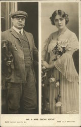 Mr. & Mrs. Oscar Asche, Miss Lily Brayton Theatre Postcard Postcard