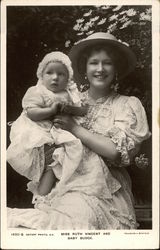 Miss Ruth Vincent and Baby Budge Postcard