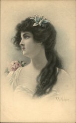 Portrait of a woman Postcard