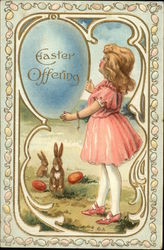 Easter Offering With Children Postcard Postcard