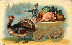 Thanksgiving Greetings Patriotic Postcard Postcard